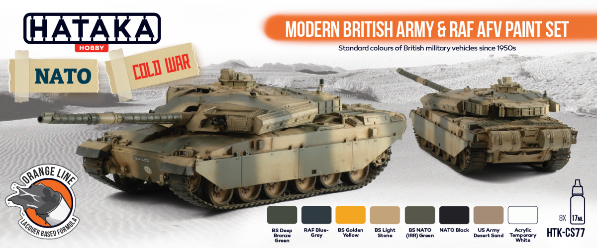 Hataka HTK-CS77 Modern British Army &amp;amp; RAF AFV paint set 8x17ml – Bild 2
