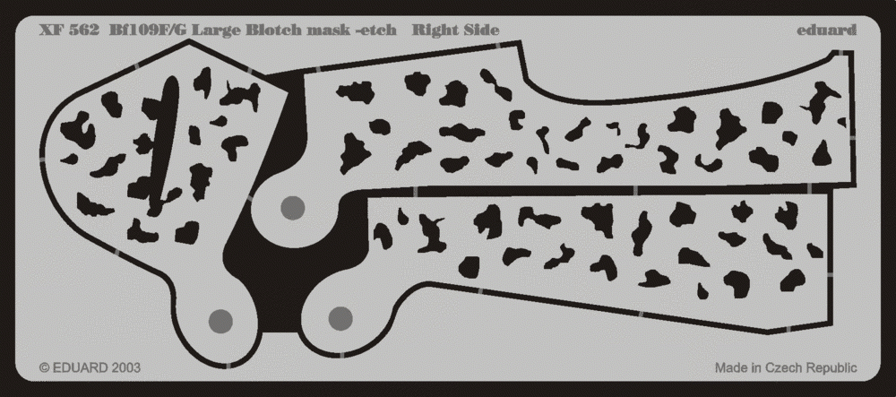 Eduard XF562 Bf 109F/ G Large Blotch mask-etch 1/48 – imagen 2