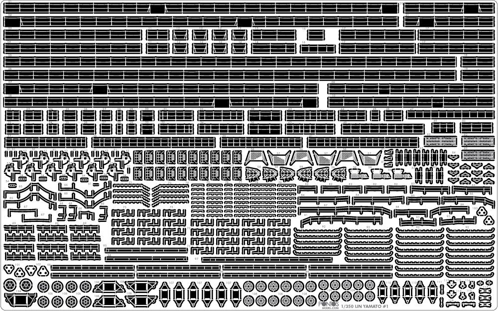 Pontos 37003F1 IJN Yamato Detail Up Set Advanced 1/350 – Bild 10