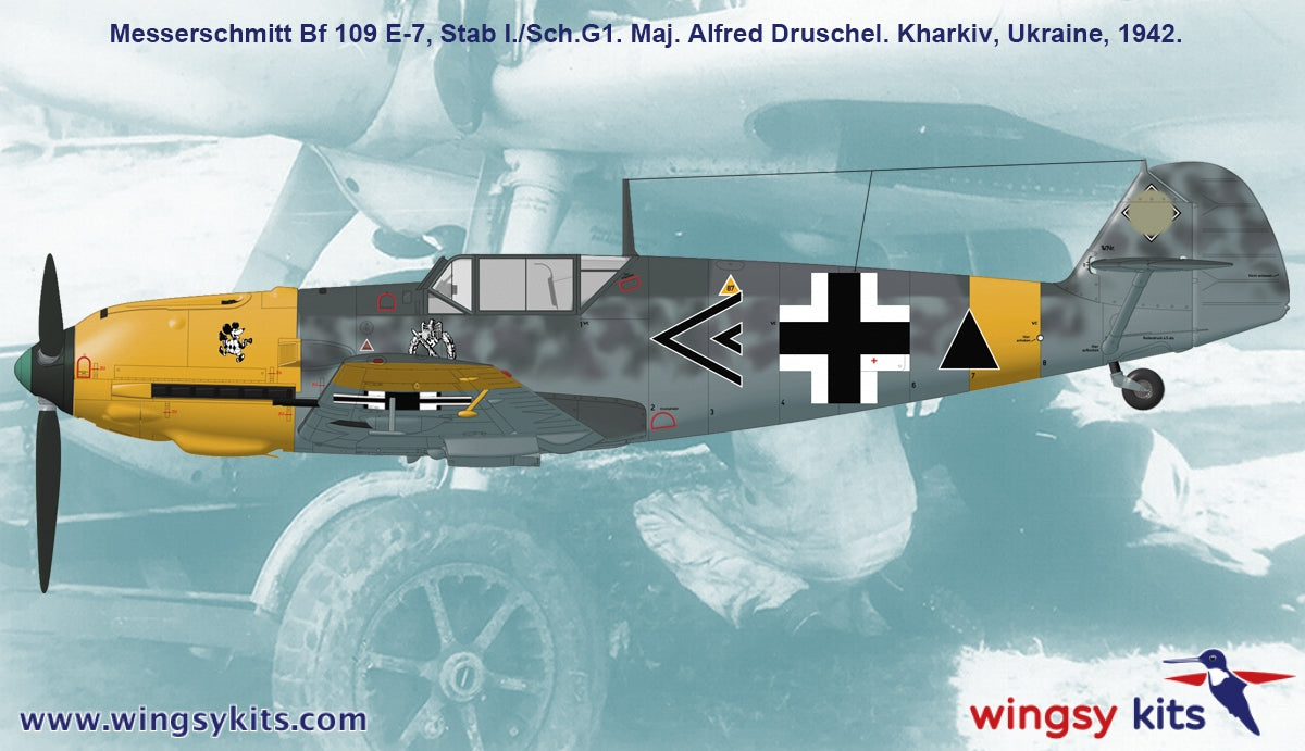 Wingsy Kits D5-11 German WWII Fighter MESSERSCHMITT Bf 109 E-7 1/48 – Bild 4