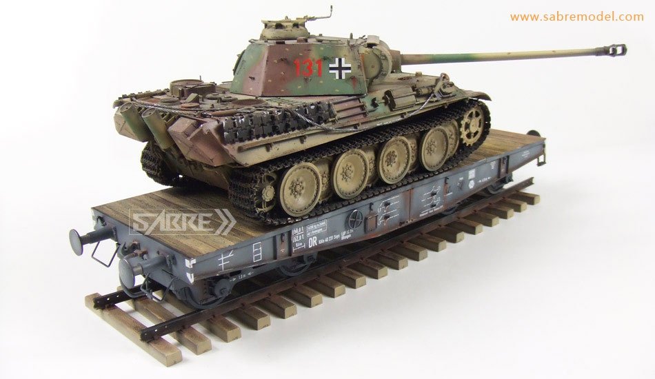 Sabre 35A02 German Railway Schwerer Plattformwagen Type SSys 1/35 – immagine 3