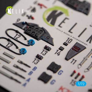 KELIK K72145 Me 163 B/S Komet - interior 3D decals for Hobby 2000/Academy kit 1/72 – imagen 6