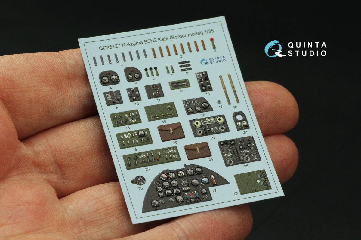 Quinta Studio QD35127 Nakajima B5N2 Kate 3D-Printed coloured Interior on decal paper (Border Model) 1/35 – imagen 4