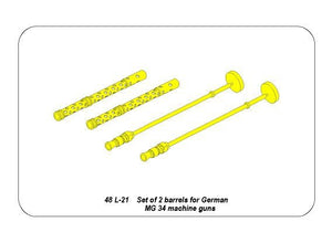 Aber 48L-21 Set of 2 barrels for German machine guns MG34 1/48 – image 7