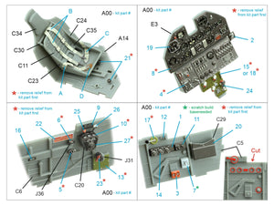 Quinta Studio QD32208 P-40F WarHawk 3D-Printed coloured Interior on decal paper (Trumpeter) 1/32 – imagen 2