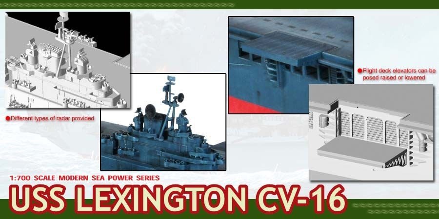 Dragon 7051 U.S.S. Lexington CV-16 1/700 – imagen 4