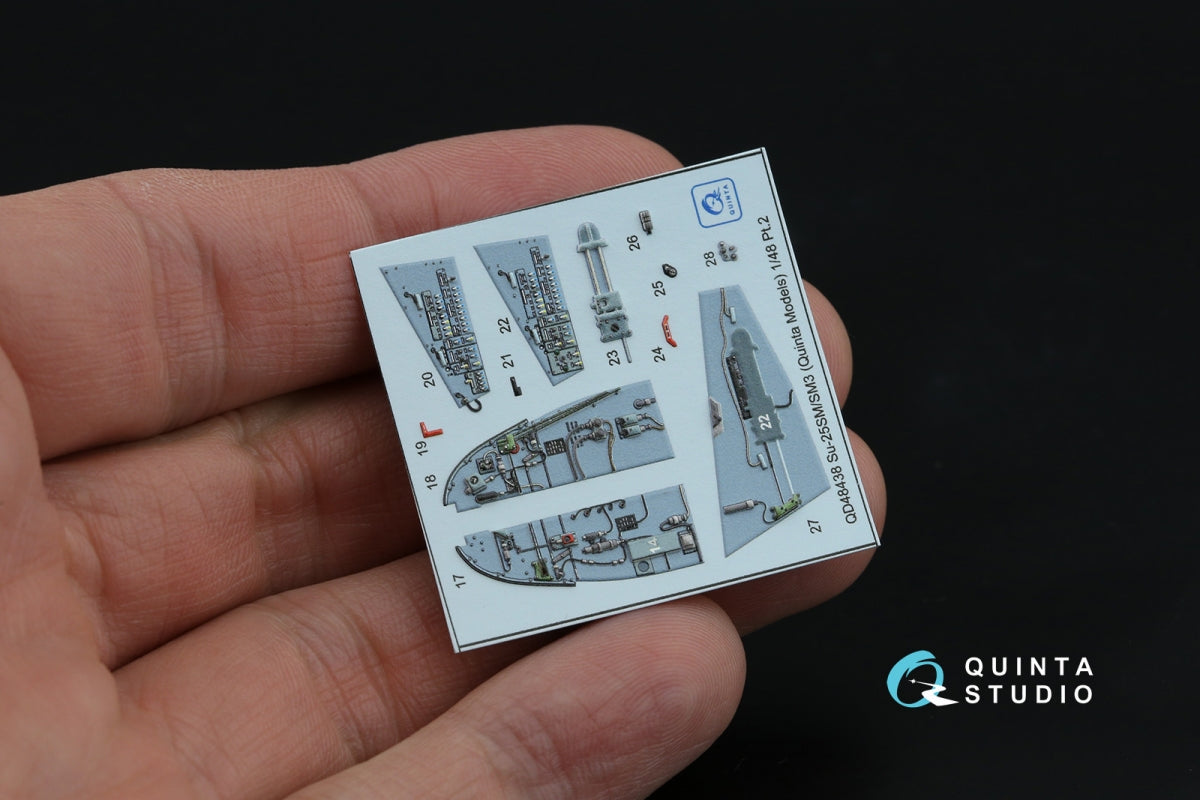 Quinta Studio QD+48438 Su-25SM/SM3 3D-Printed coloured Interior on decal paper (Zvezda/Quinta Models/Arma Models) 1/48 – imagen 5