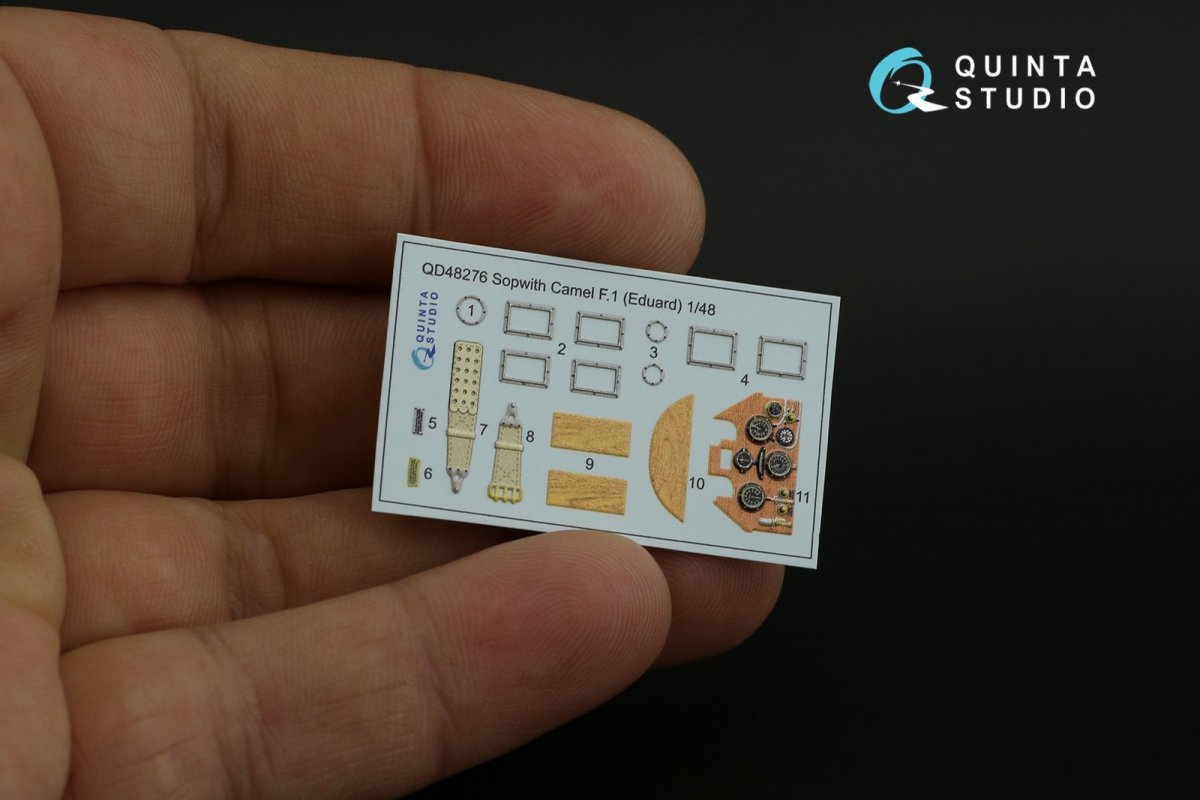 Quinta Studio QD48276 Sopwith Camel F.1 3D-Printed &amp;amp; coloured Interior on decal paper (Eduard) 1/48 – immagine 2