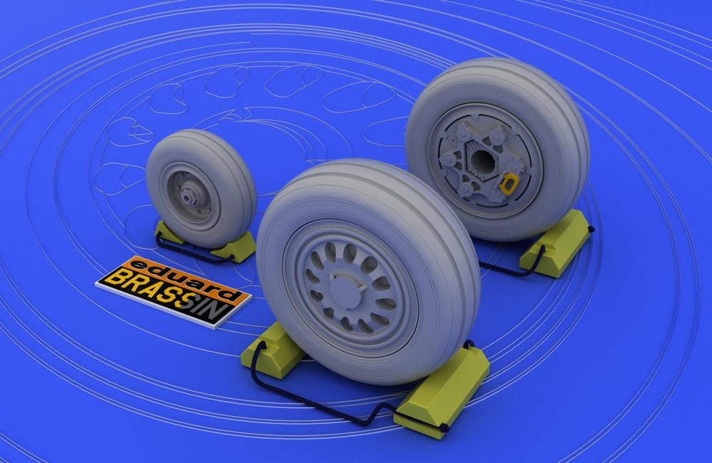 Eduard 648011 F-16 late wheels 1/48 (Kinetic Model) – immagine 2