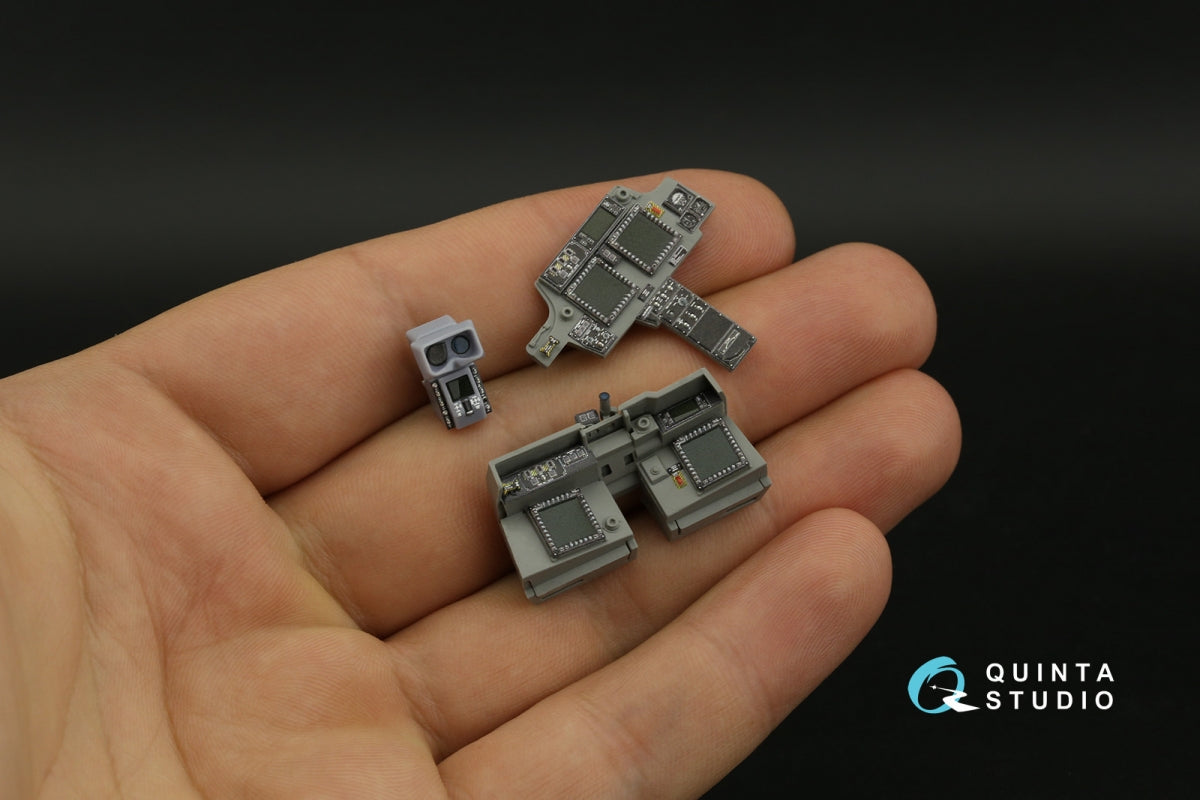 Quinta Studio QD+35106 AH-64D 3D-Printed &amp;amp; coloured Interior on decal paper (Takom) (with 3D-printed resin parts) 1/35 – immagine 3