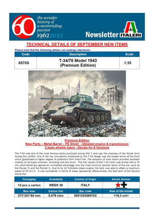Italeri 6570 T-34/76 mod. 1943 1/35 – imagen 2