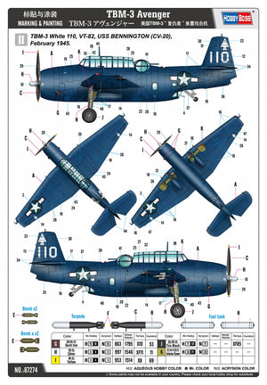 Hobby Boss 87274 TBM-3 Avenger 1/72 – imagen 6