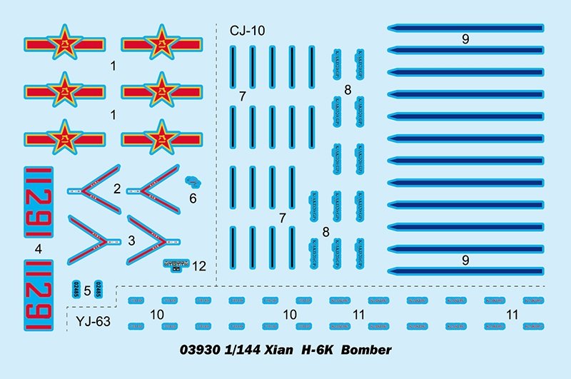 Trumpeter 03930 Xian H-6K Bombardier stratégique 1/144  – image 3