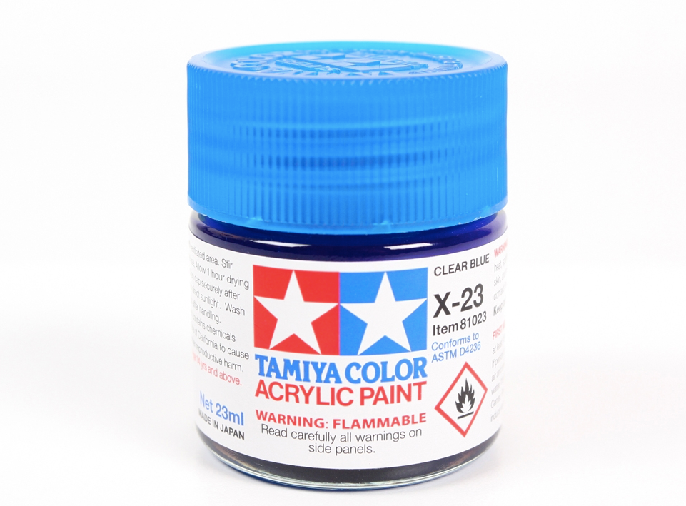 Tamiya 81023 Acryl X-23 Clear Blue 23ml – imagen 3