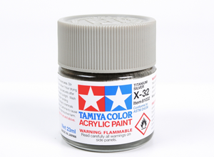 Tamiya 81032 Acrylic X-32 Titanium Silver 23ml – image 2