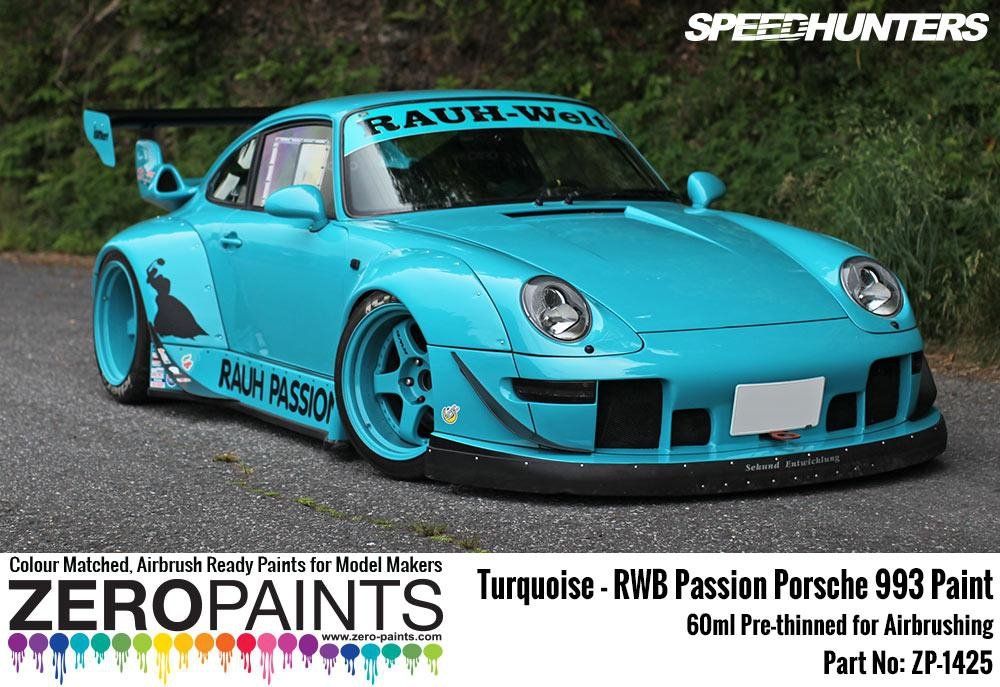 Zero Paints ZP-1425 RWB Rauh Passion Porsche 993 Turquoise Paint 60ml – imagen 2