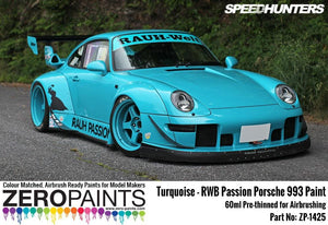 Zero Paints ZP-1425 RWB Rauh Passion Porsche 993 Turquoise Paint 60ml – imagen 2