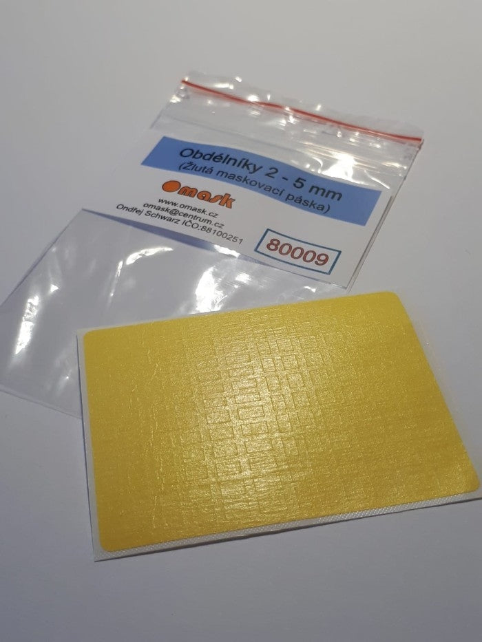 Omask 80009 Rectangles 2-5mm (yellow masking tape)