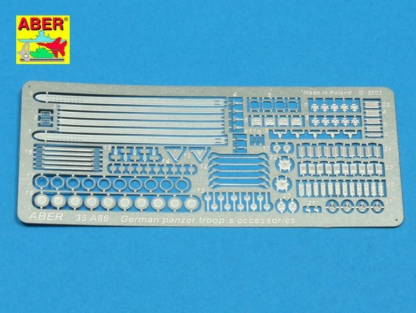 Aber 35A086 German panzer troop`s accessories 1/35