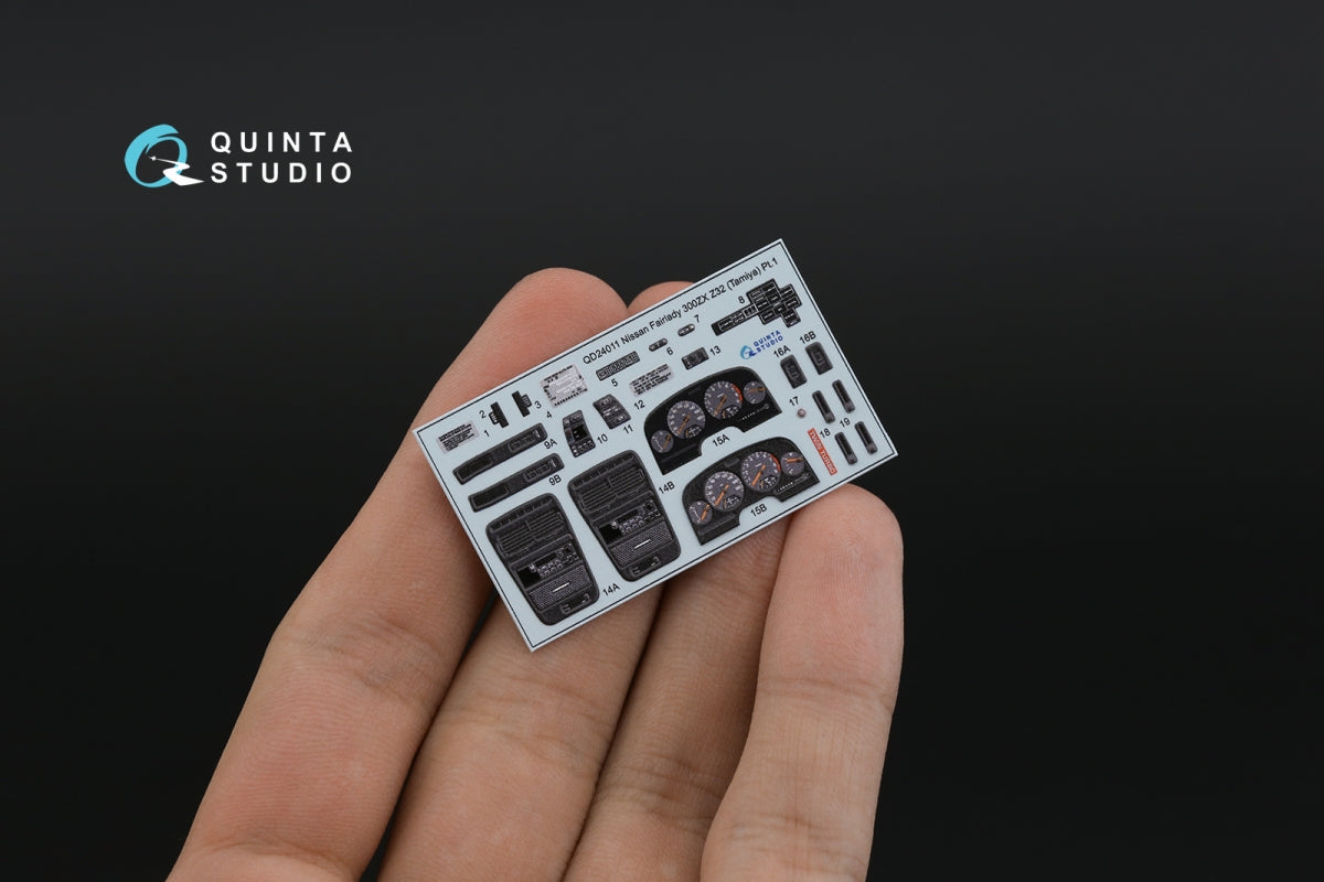 Quinta Studio QD24011 Nissan Fairlady 300ZX Z32 3D-Printed &amp;amp; coloured Interior on decal paper (Tamiya) 1/24 – imagen 4