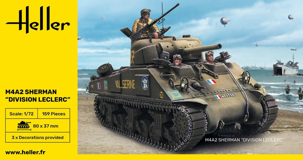 Heller 79894 M4A2 Sherman Division Leclerc deco.FR 1/72 – image 2