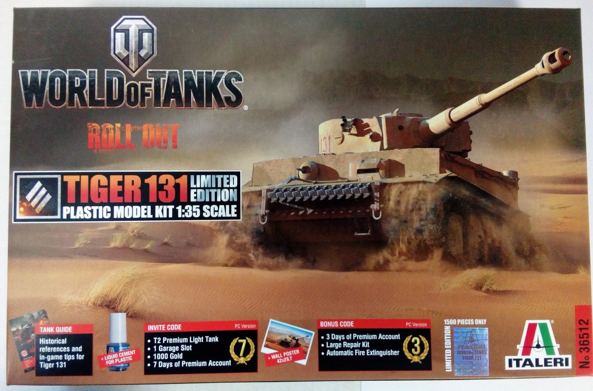 Italeri 36512 WORLD OF TANKS TIGER 131 Limited edition 1/35 – imagen 2