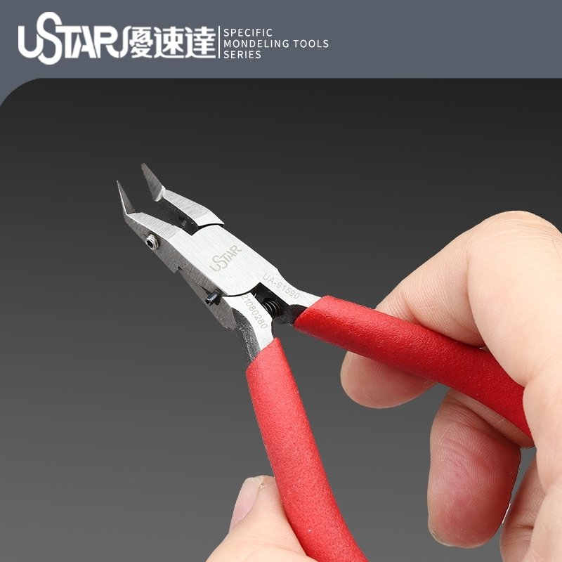 U-Star UA-91590 Ultra thin single edge curved nose cutting pliers - Ultra cienkie szczypce tnące z zakrzywionym noskiem o pojedynczej krawędzi – imagen 3