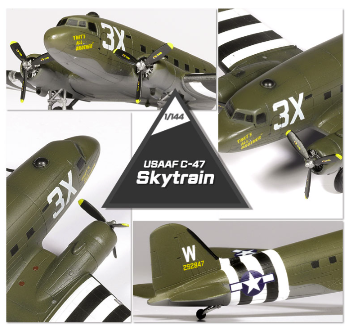 Academy 12633 USAAF C-47 Skytrain 1/144 – imagen 3