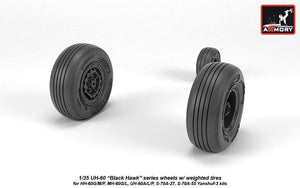 Armory Models AW35303 UH-60 Black Hawk wheels w/ weighted tires 1/35 – imagen 4