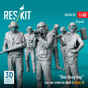 RESKIT RSF48-0090 « Une journée chargée » : équipage du porte-avions sur le pont (scène 2) (6 pièces) (Impression 3D) 1/48 – image 2
