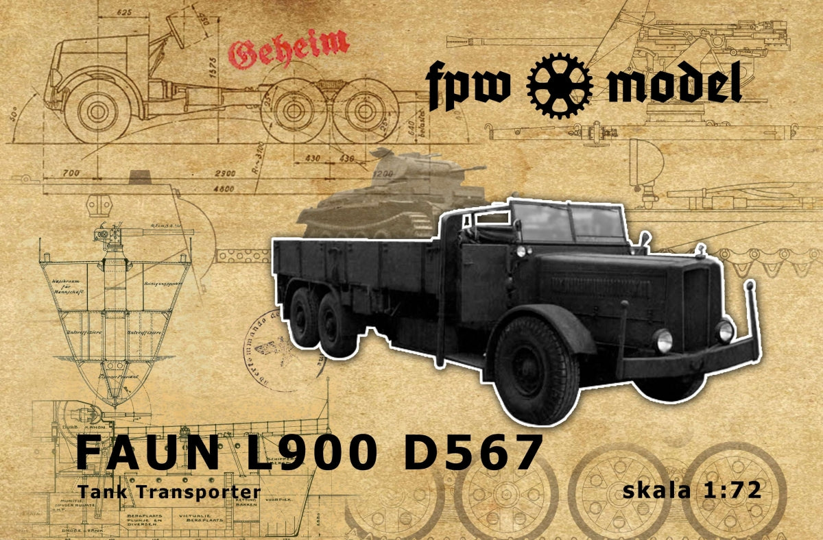 FPW Modèle 72003 Transporteur de chars Faun L900 (Cabine ouverte WH) 1/72