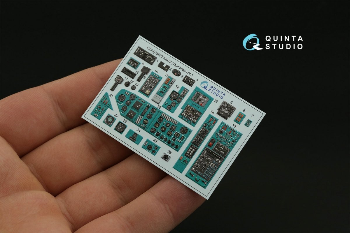 Quinta Studio QDS-35077 Ka-29 3D-Printed &amp;amp; coloured Interior on decal paper (Trumpeter) (Small version) 1/35 – imagen 8