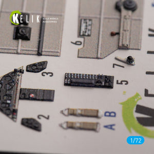 KELIK K72146 Brewster 239E - interior 3D decals for Hobby 2000/Hasegawa kit 1/72 – imagen 2