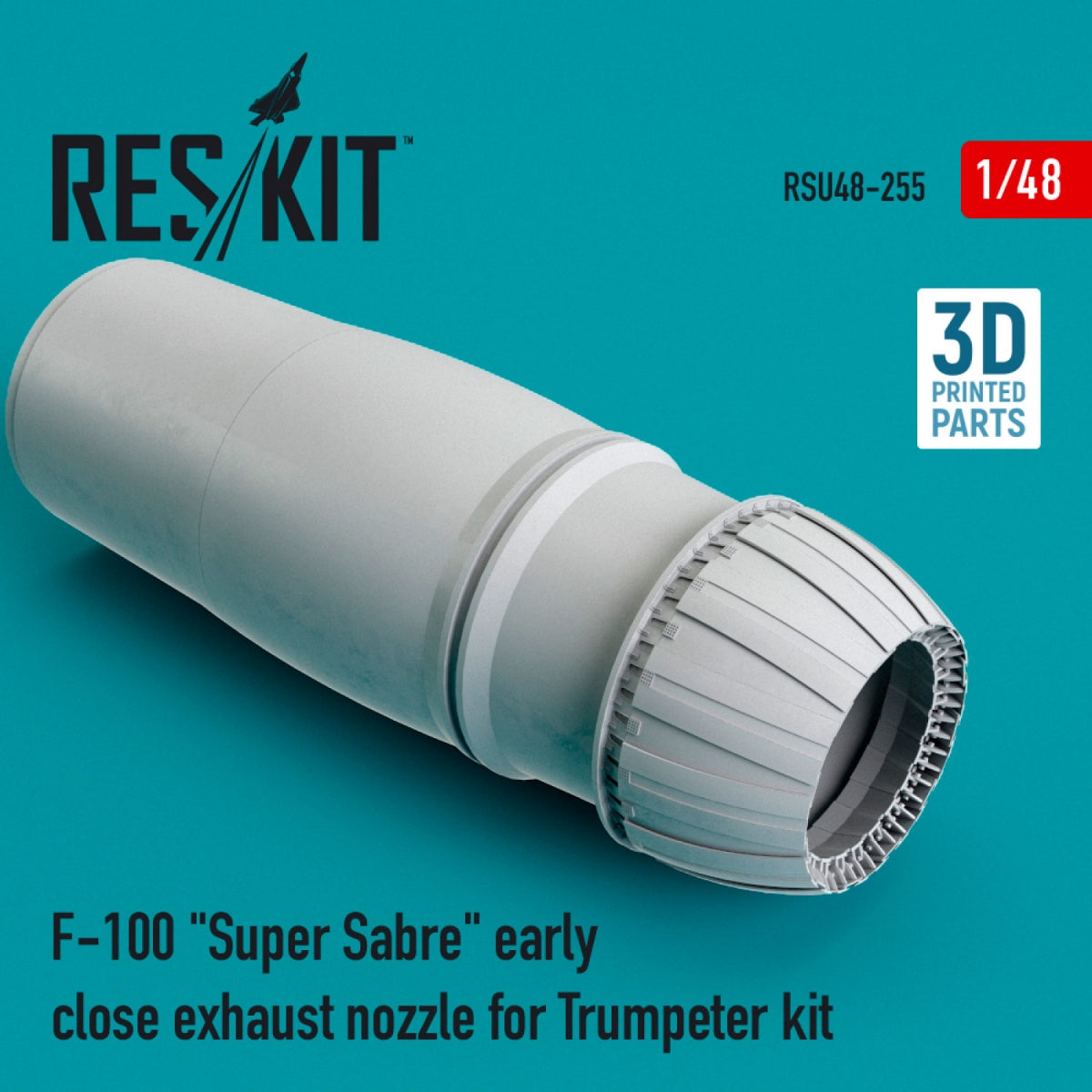 RESKIT RSU48-0255 F-100 "SUPER SABRE" EARLY CLOSE EXHAUST NOZZLE FOR TRUMPETER KIT 1/48