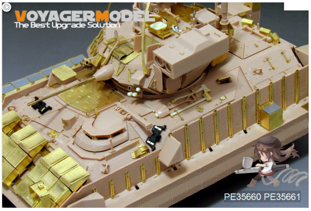Voyager Model PE35660 Modern US Army M2A3 BRADLEY w/BUSK III IFV Basic (Gun barrel ,smoke discharger include) (For MENG SS-004) 1/35 – Bild 4