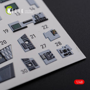 KELIK K48078 F/A-18F Super Hornet interior 3D decals for MENG kit 1/48 – immagine 6