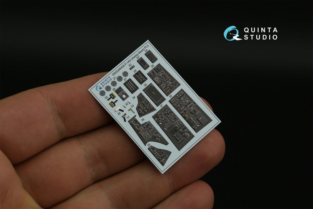 Quinta Studio QD48405 F-14D 3D-Printed &amp;amp; coloured Interior on decal paper (Hobby Boss) 1/48 – imagen 4