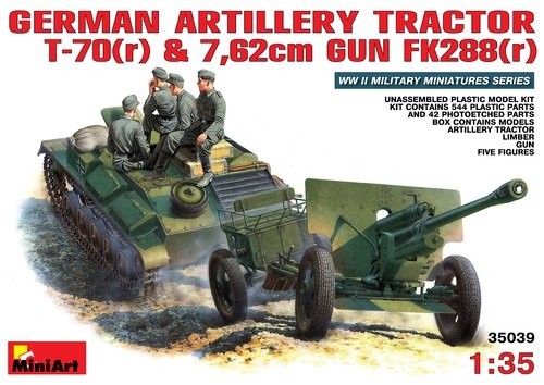 MiniArt 35039 Tracteur d'artillerie T-70(r) et canon de 7,62 cm FK288(r) (1/35)