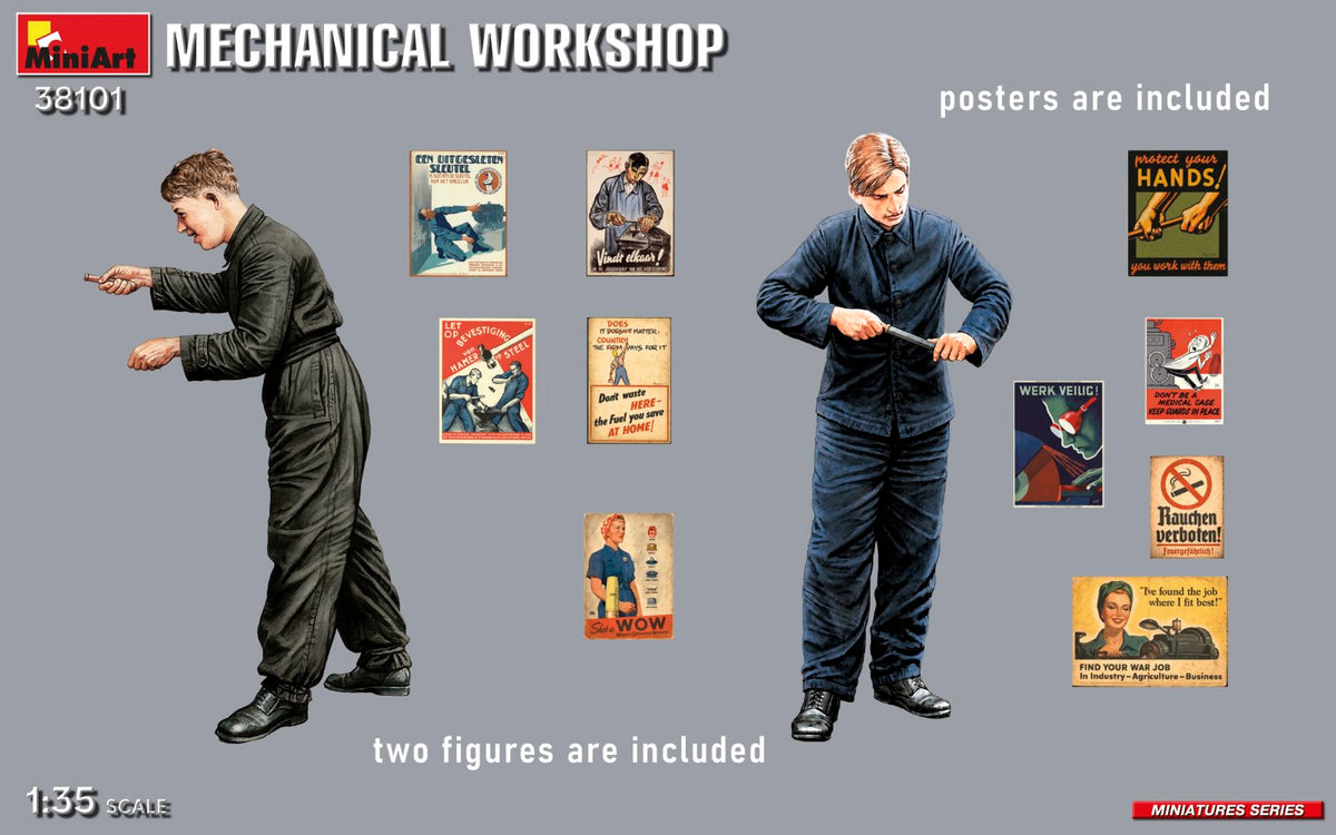 MiniArt 38101 MECHANICAL WORKSHOP includes 2 figures 1/35 – Bild 2