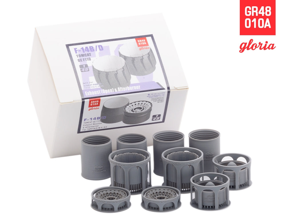 Gloria GR48010A F-14B/D F110-GE-400 Exhaust Nozzle &amp;amp; Afterburner OPEN TAMIYA/GWH 1/48 – image 4