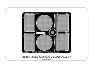 Aber 48A33 Grilles for Panther D 1/48 – image 2