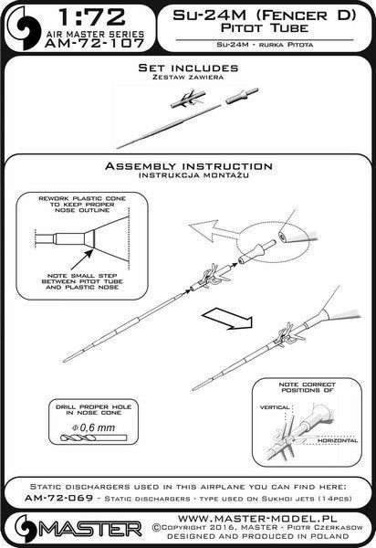 Master AM-72-107 Sukhoi Su-24M (Fencer D) - Pilot Tube 1/72 – imagen 4