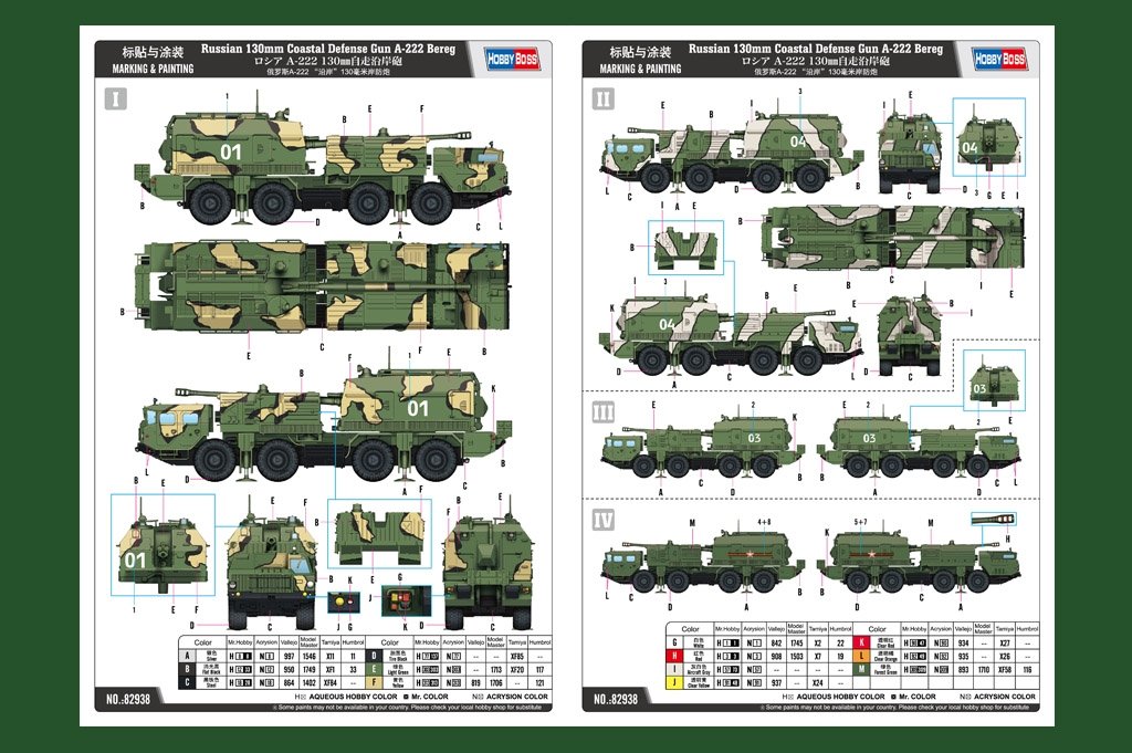 Hobby Boss 82938 Russian 130mm Coastal Defense Gun A-222 Bereg 1/72 – imagen 3