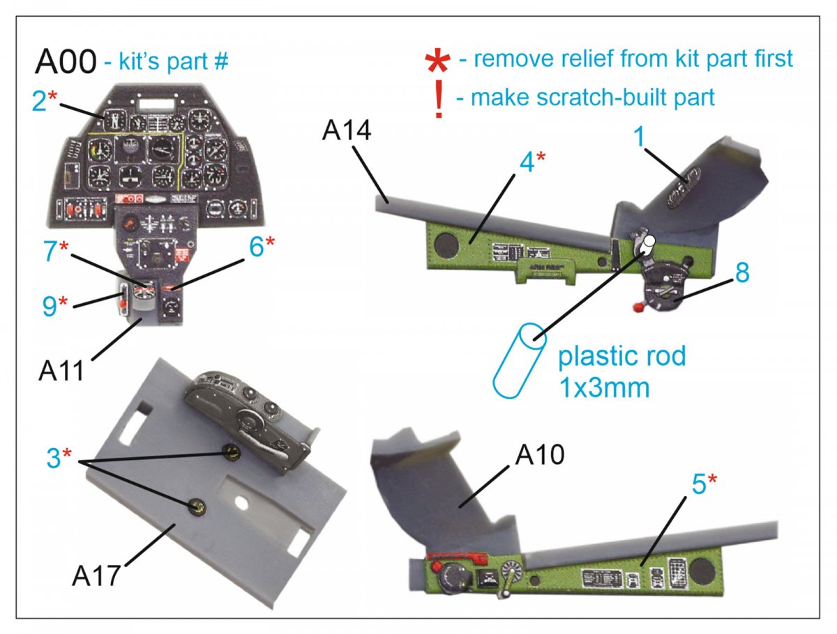Quinta Studio QDS-48253 P-51D 3D-Printed &amp;amp; coloured Interior on decal paper ( Tamiya ) (small version) 1/48 – zdjęcie 2