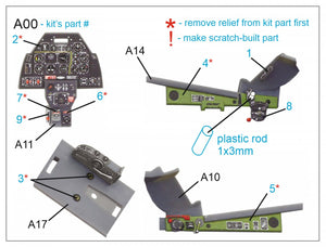Quinta Studio QDS-48253 P-51D 3D-Printed &amp;amp; coloured Interior on decal paper ( Tamiya ) (small version) 1/48 – zdjęcie 2