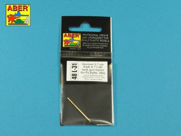 Aber 48L-31 German 3.7 cm KwK A 7 L/42 tank gun barrel for Pz.Kpfw. 38(t) (1/48) – image 8