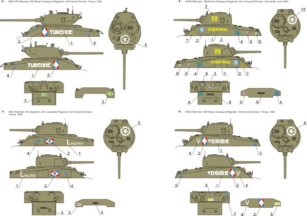 ToRo Model 35D44 - Free French Forces Sherman tanks vol.1 1/35 – imagen 2