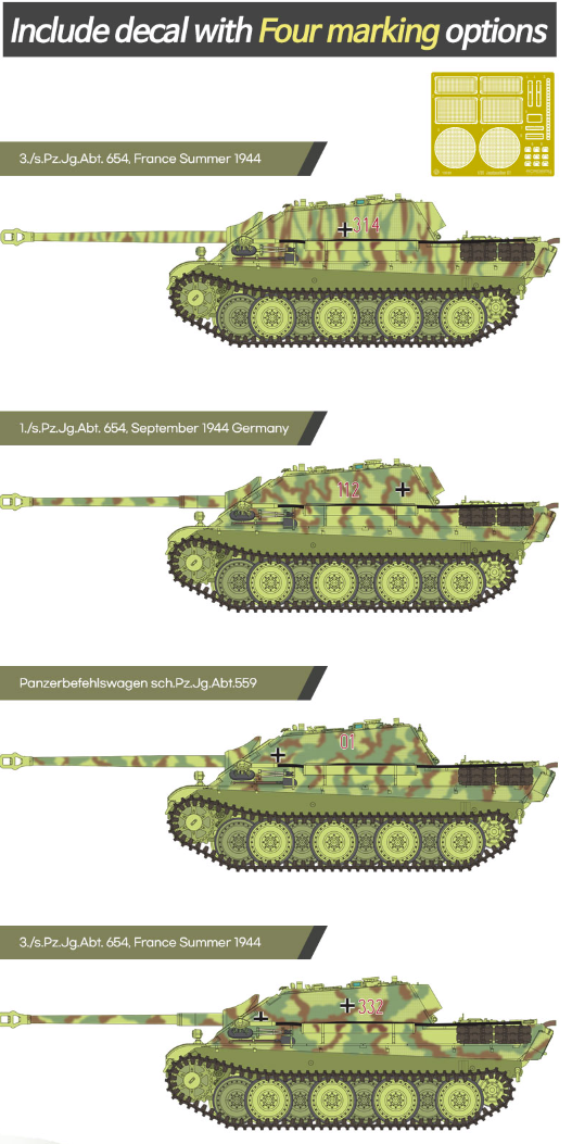 Academy 13539 German Sd.Kfz. 173 Jagdpanther Ausf.G1 1/35 – immagine 3