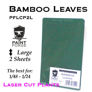 Plantes découpées au laser Paint Forge PFLCP2L, feuilles de bambou, 2 L