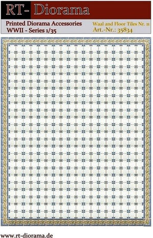 RT-Diorama 35834 Printed Accessories: Wall and Floor Tiles Nr.11 1/35